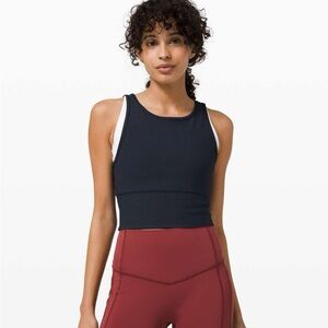 lululemon power pivot top in navy